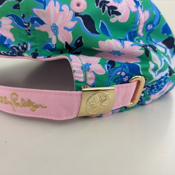 NWT! Lilly Pulitzer Run Around Hat In Spearmint Gold Till You Drop Accessoriesf - Picture 5 of 10